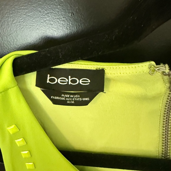 bebe Neon Green Midi Dress - Picture 3 of 3